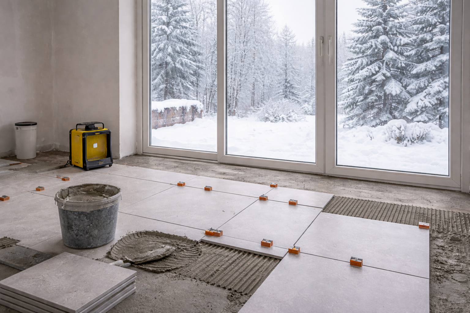 CARRELAGE EN HIVER 1 | harmony carrelage Poser du carrelage en hiver : ce qu’il faut absolument savoir – conseils d’un carreleur en Alsace Saint-Dié-des-Vosges